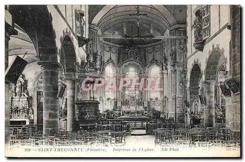 Ansichtskarte AK Saint Thegonnec Interieur de L Eglise