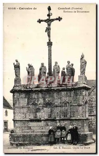 Ansichtskarte AK Calvaire de Comfort Environs de Douarnenez Enfants Folklore