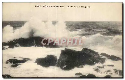 Cartes postales Cotes Bvetonnes Etudes de Vagues