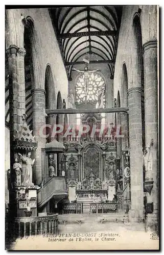 Ansichtskarte AK Saint Jean Du Doigt Interieur de L Eglise le Choeur