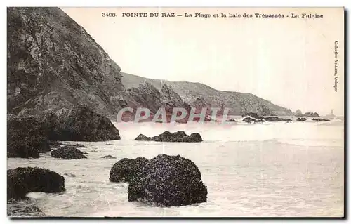 Ansichtskarte AK Pointe Du Raz La Plage et la baie des Trepasses La Falaise