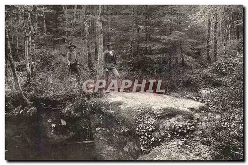 Ansichtskarte AK Foret de Huelgoat Le petit tour dans le ruisseau