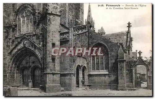 Ansichtskarte AK Penmarch de L Eglise et du Cimetiere Saint Nonain