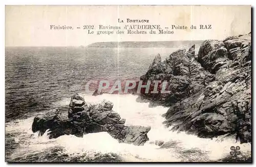 Ansichtskarte AK La Bretagne Finistere Environs d Audierne Point du Raz Le groupe des Rochers du Moine