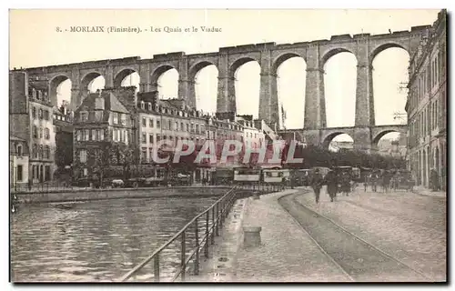 Cartes postales Morlaix (Finistere) Les Quais et le Viaduc