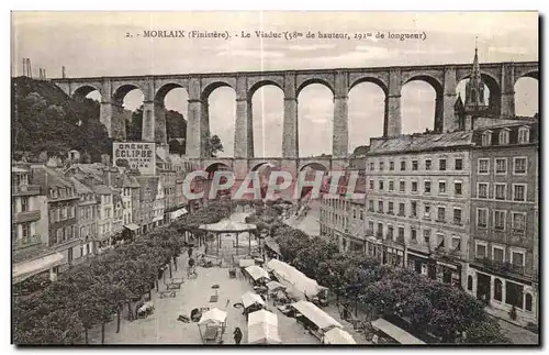 Ansichtskarte AK Morlaix (Finistere) Le Viaduc Marche