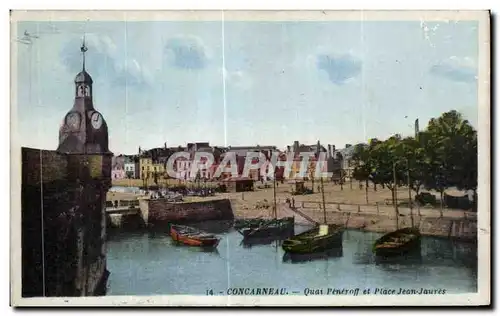 Cartes postales Concarneau Quas Peneroff et Place Jean Jaures