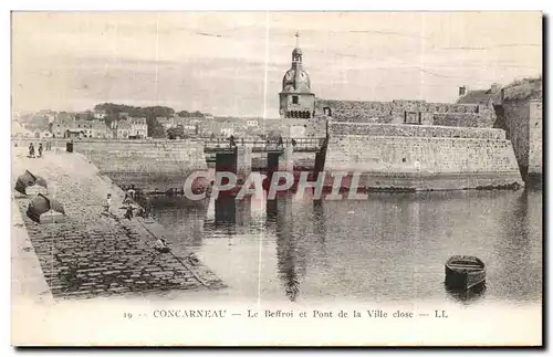 Cartes postales Concarneau Le Beffroi et Pont de la Ville close