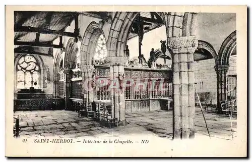 Cartes postales Saint Herbot Interieur de la Chapelle