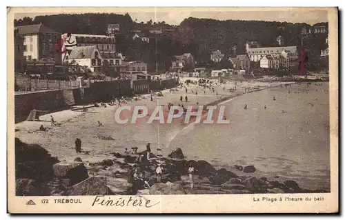 Cartes postales Treboul La Plage a I heure du bain