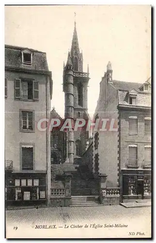 Cartes postales Morlaix Le Clocber de I Eglise Saint Melaine