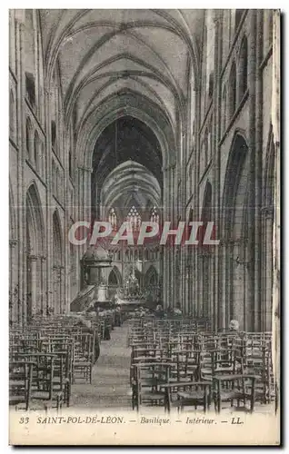 Cartes postales Saint Pol De Leon Basilique Interieur