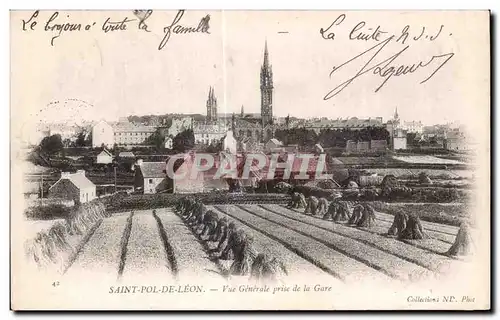 Cartes postales Saint Pol De Leon Vue Generale prise de la Gare