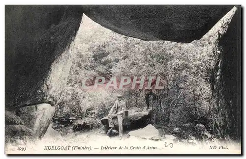 Ansichtskarte AK Huelgoat (Finistere) Interieur de la Grotte d Arlus