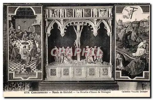 Ansichtskarte AK Concarneau Musee de Keriolet Le Retable d Anne de Bretagne