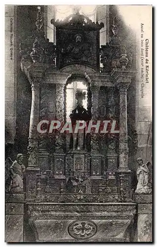 Cartes postales Chateau de Keriolet Autel en bois dore Chapelle