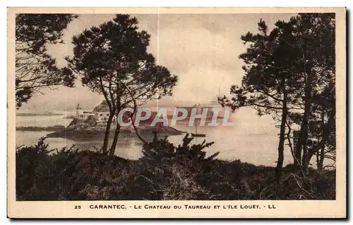 Cartes postales Carantec Le Chateau du Taureau Et L ile Louet