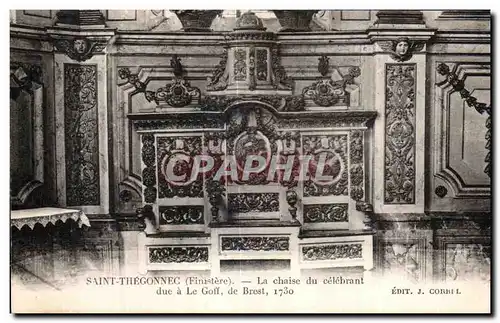 Cartes postales Saint Thegonnec (Finistere) La chaise du celebrant due a Le Goff de Brest