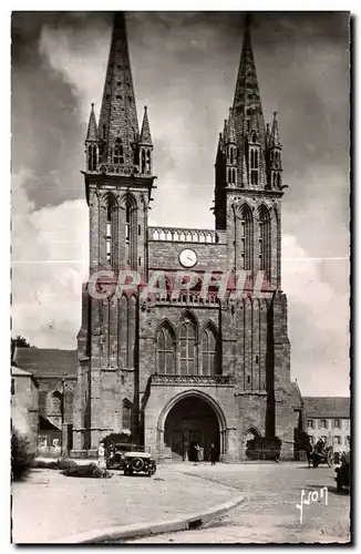 Cartes postales Saint Pol De Leon (Finistere) Facade de la Basilique ancienne Cathedrale