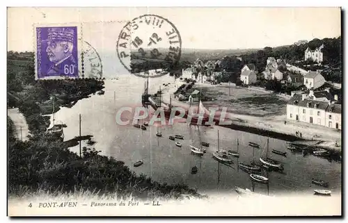 Cartes postales Pont Aven Panorama du Port