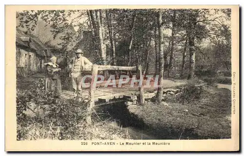 Ansichtskarte AK Pont Aven Le Meunier et La Meuniere Folklore Metiers