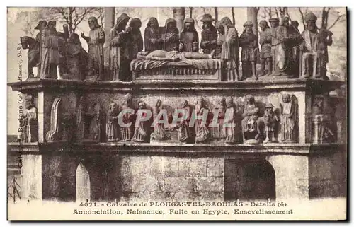 Cartes postales Calvaire De Plougastel Daoulas Details Annonciation Naissance Fuite en Egypte Ensevelissement