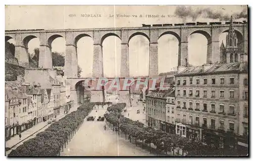 Cartes postales Morlaix Le Viaduc vu a I Hotel de Vue Train