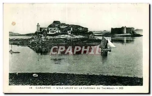 Cartes postales Carantec L Ile Louet Et Le Chateau Du Taureau