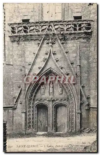 Cartes postales Saint Herbot L Eglise Portail ouest