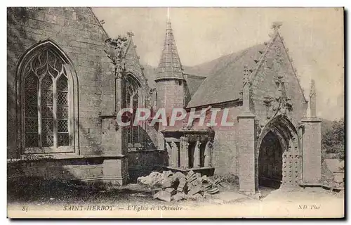 Cartes postales Saint Herbot l Eglise et L Ossuaire