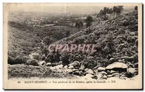 Cartes postales Saint Herbot Vue generale de la Rioiere apres la Cascade