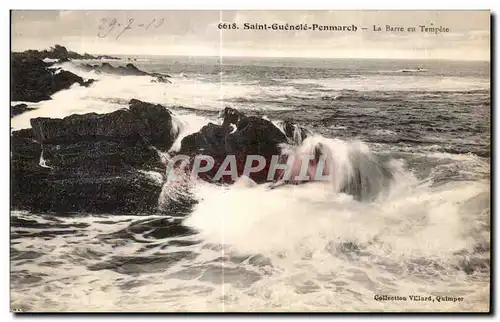 Ansichtskarte AK Saint Guenole Penmarch La Barre en Tempete