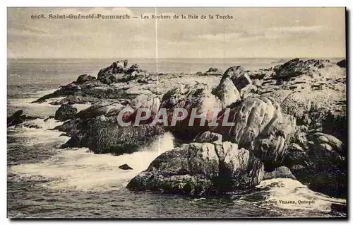 Ansichtskarte AK Saint Guenole Penmarch Les Rochers de Baie de la Torebe