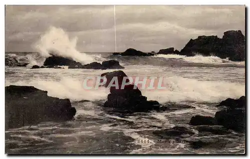 Ansichtskarte AK Mer en furie Bretagne