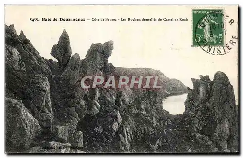 Ansichtskarte AK Baie de Douarnenez Cote de Beuzec Les Rochers dentelles de Castel ar Roch