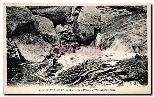 Cartes postales Le Huelgoat Sortie de I Etang The lake s drain