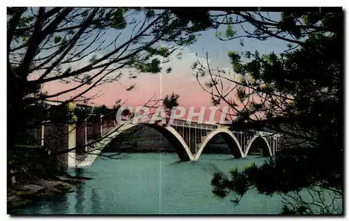 Cartes postales Brest Pont de Plougastel Daoulas a travers les sapins