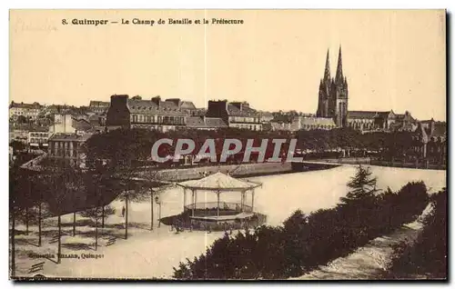 Ansichtskarte AK Quimper Le Champ de Bataille et le Prefecture