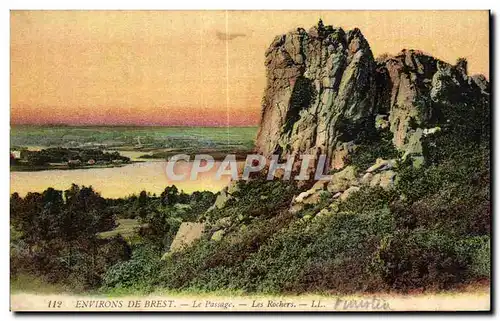 Cartes postales Environs De Brest Le Passage Les rochers