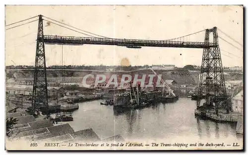 Cartes postales Brest Le transbordeur et le fond de l arsenal Bateau