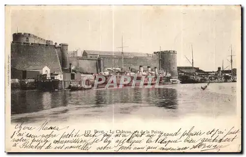 Cartes postales Brest Le Chateau vu de la Pointe Bateau