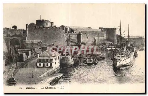 Cartes postales Brest Le Chateau Bateau