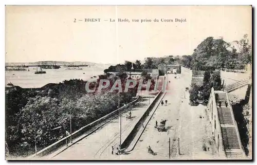 Cartes postales Brest La Rade vue Prise du Cours Dajot