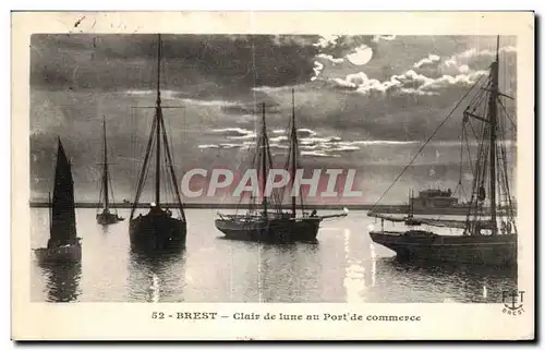 Cartes postales Brest Claiv de Iune au Port de Commerce Bateau