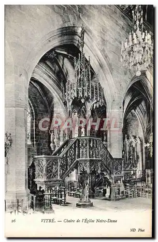 Cartes postales Vitre Chaire de L Eglise Notre Dame