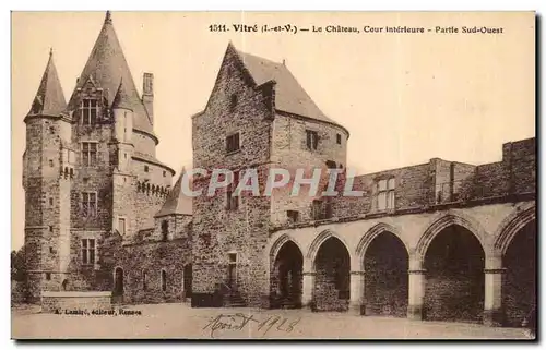 Cartes postales Vitre Le Chateau Cour interieure Partie Sud Ouest