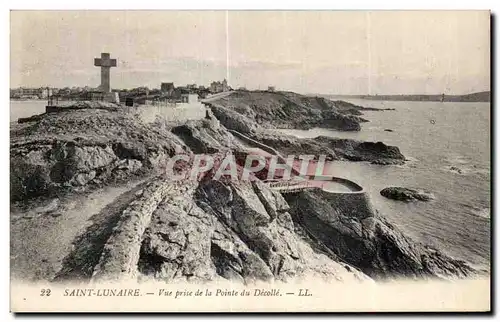 Ansichtskarte AK Saint Lunaire Vue Prise de la Pointe du Decolle