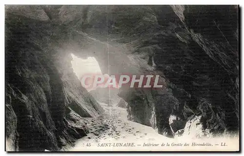 Ansichtskarte AK Saint Lunaire Interieur de la Groite des Hirondelles