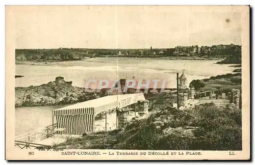 Cartes postales Saint Lunaire La Terrasse Du Decolle Et La Plage Restaurant