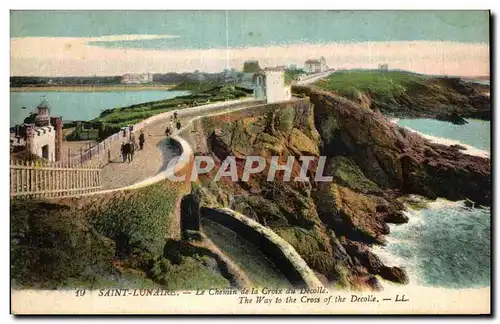 Ansichtskarte AK Saint Lunaire Le Chemin de la Croix du Decolle The Way to the Cross of the Decolle